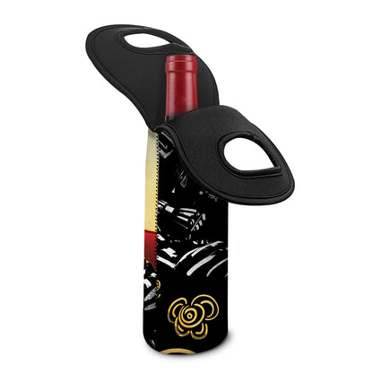 Red Sky And Golden Sun Samurai Print Single Neoprene Wine Tote
