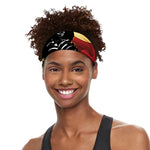 Red Sky And Golden Sun Samurai Print Sports Headband