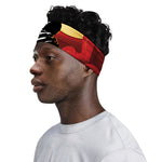 Red Sky And Golden Sun Samurai Print Sports Headband
