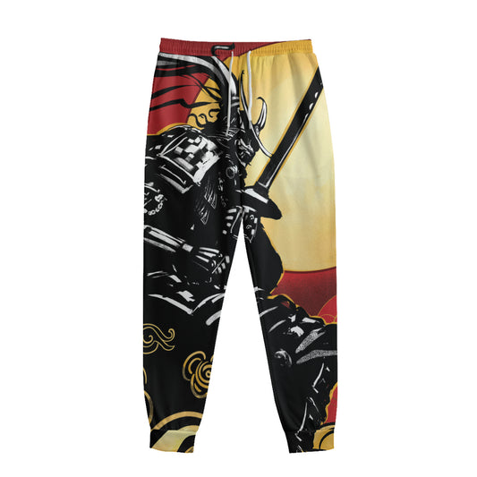Red Sky And Golden Sun Samurai Print Sweatpants