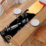 Red Sky And Golden Sun Samurai Print Table Runner