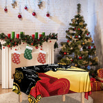 Red Sky And Golden Sun Samurai Print Tablecloth