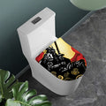 Red Sky And Golden Sun Samurai Print Toilet Lid Cover