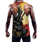 Red Sky And Golden Sun Samurai Print Training Tank Top