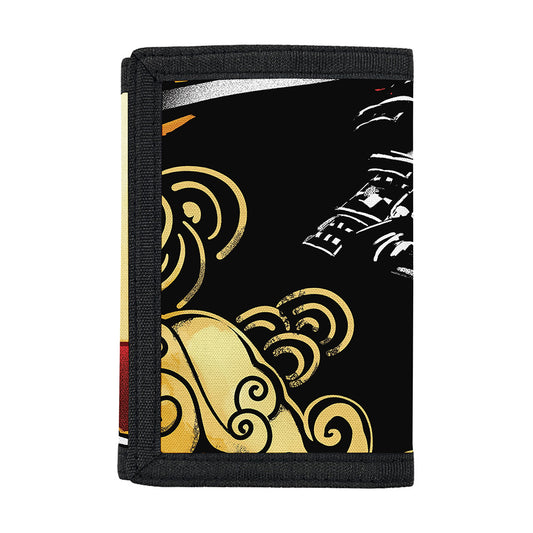 Red Sky And Golden Sun Samurai Print Trifold Wallet