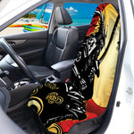 Red Sky And Golden Sun Samurai Print Waterproof Car Seat Cover