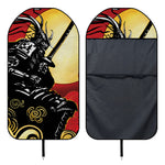 Red Sky And Golden Sun Samurai Print Waterproof Car Seat Cover