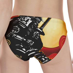 Red Sky And Golden Sun Samurai Print Women's Panties