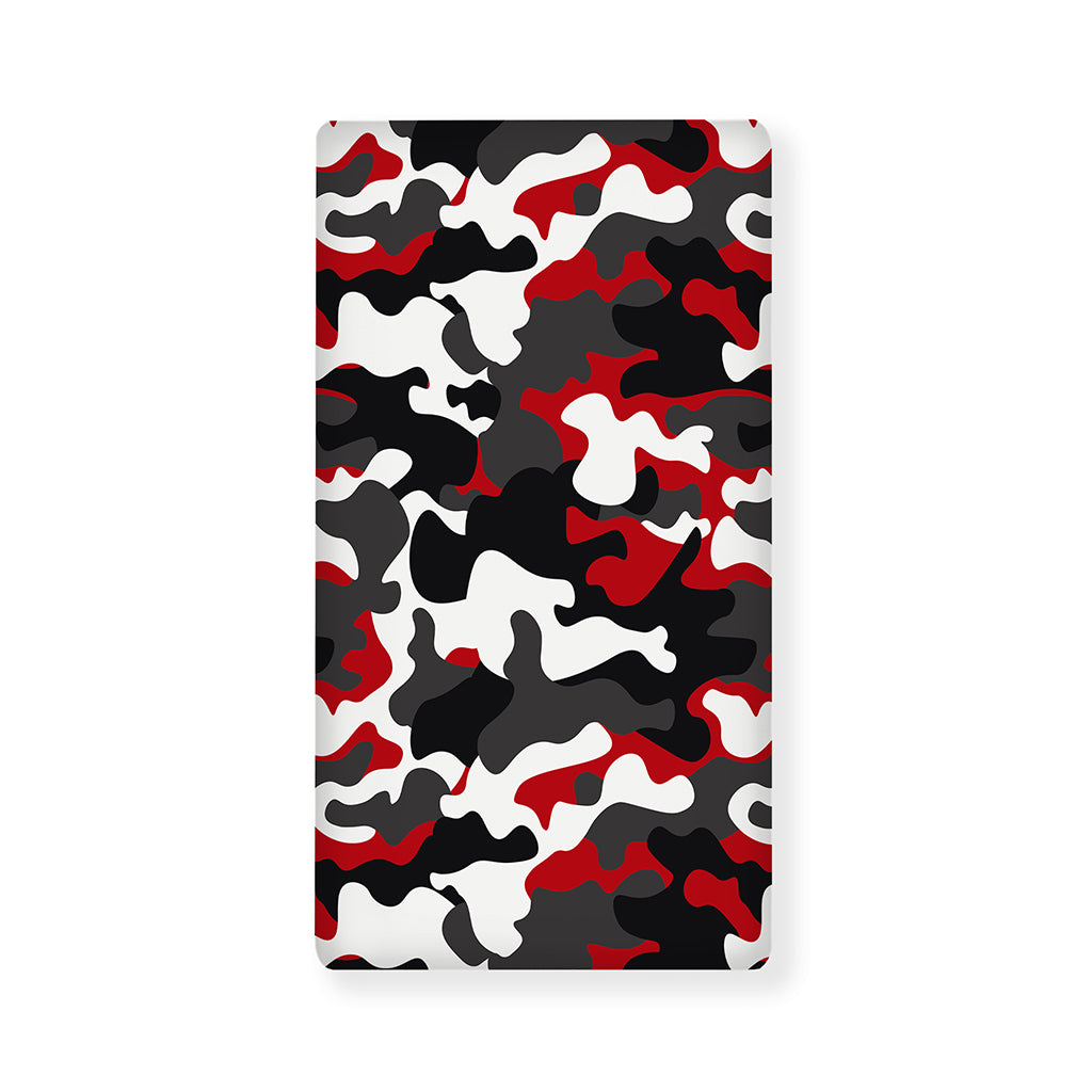 Red Snow Camouflage Print Baby Crib Sheet