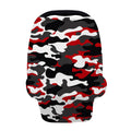 Red Snow Camouflage Print Baby Seat Cover