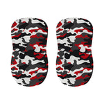 Red Snow Camouflage Print Bar Stool Covers