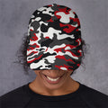 Red Snow Camouflage Print Baseball Cap