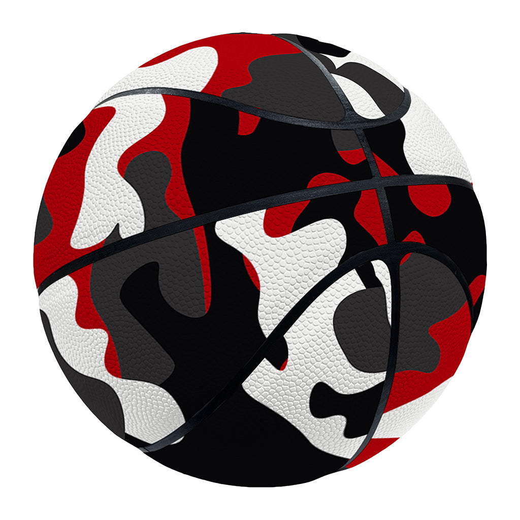 Red Snow Camouflage Print Basketball