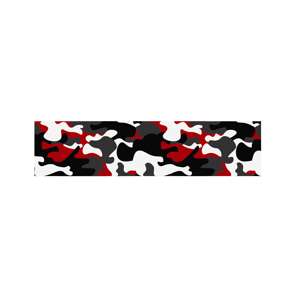 Red Snow Camouflage Print Bed Runner