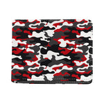 Red Snow Camouflage Print Bifold Wallet