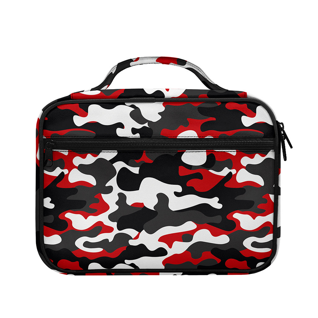 Red Snow Camouflage Print Briefcase Bible Bag