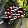 Red Snow Camouflage Print Car Side Mirror Covers
