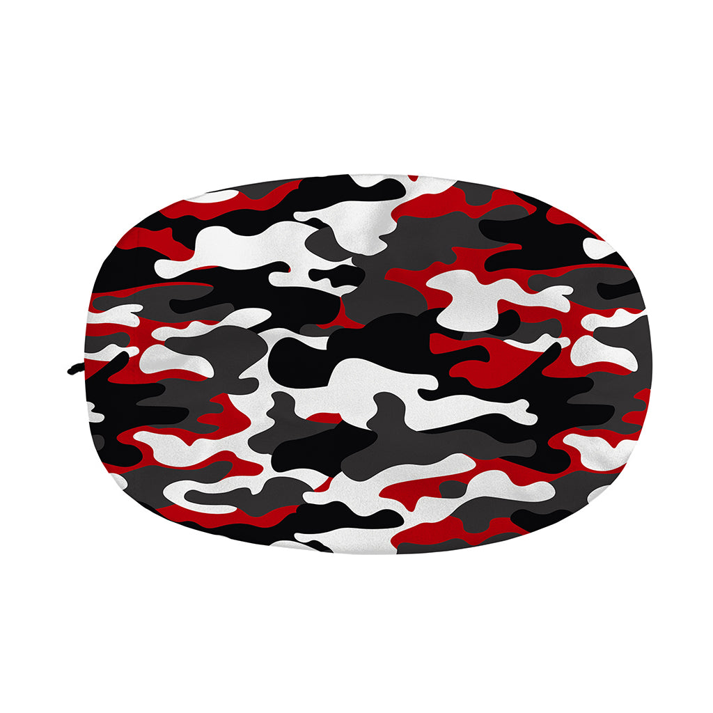 Red Snow Camouflage Print Car Side Mirror Covers