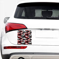 Red Snow Camouflage Print Car Sticker