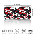 Red Snow Camouflage Print Car Windshield Sun Shade