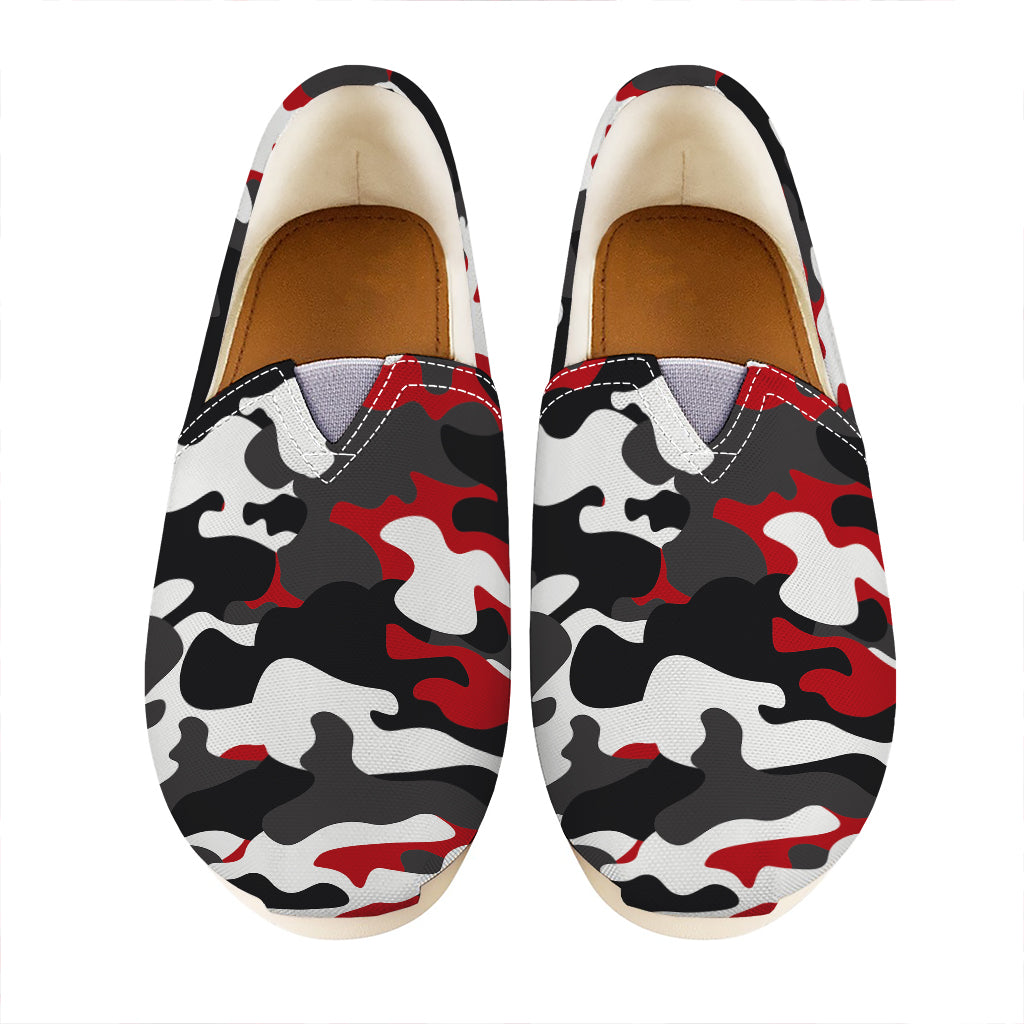Red Snow Camouflage Print Casual Shoes