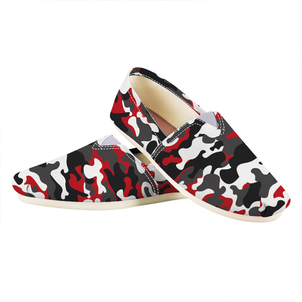 Red Snow Camouflage Print Casual Shoes