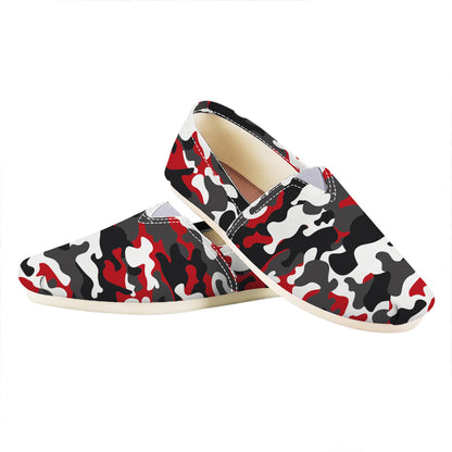 Red Snow Camouflage Print Casual Shoes