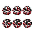 Red Snow Camouflage Print Coaster Set