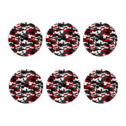 Red Snow Camouflage Print Coaster Set