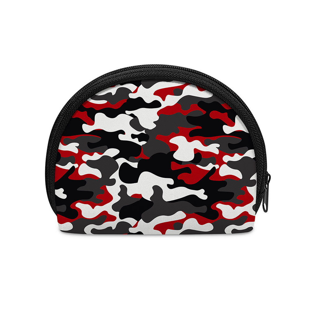 Red Snow Camouflage Print Coin Purse