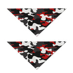 Red Snow Camouflage Print Dog Bandana