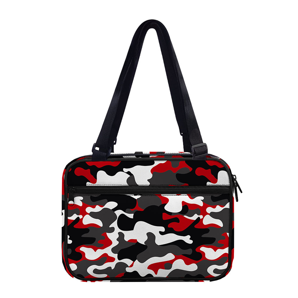 Red Snow Camouflage Print Double Strap Bible Bag