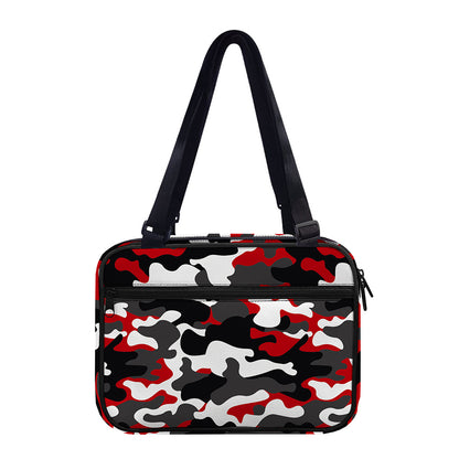 Red Snow Camouflage Print Double Strap Bible Bag