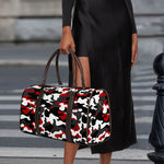 Red Snow Camouflage Print Duffle Bag