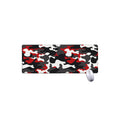Red Snow Camouflage Print Extended Mouse Pad