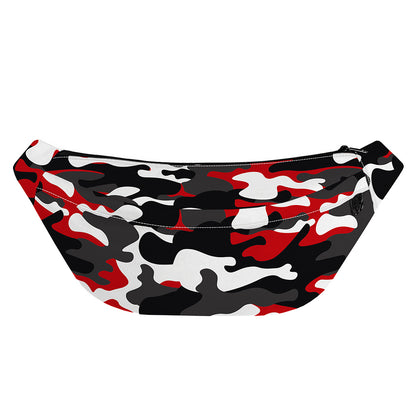 Red Snow Camouflage Print Fanny Pack