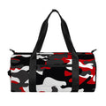 Red Snow Camouflage Print Gym Bag