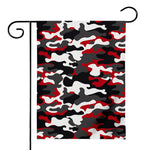 Red Snow Camouflage Print House Flag