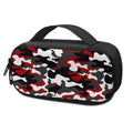 Red Snow Camouflage Print Portable Cooler Travel Case