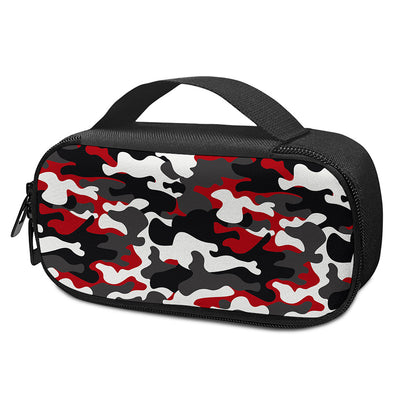 Red Snow Camouflage Print Insulin Cooler Travel Case