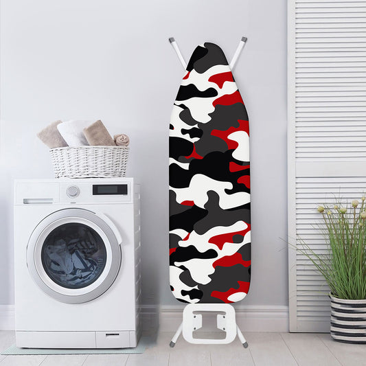 Red Snow Camouflage Print Ironing Board Cover