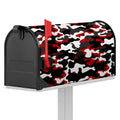 Red Snow Camouflage Print Mailbox Cover