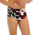 Red Snow Camouflage Print Men's Briefs