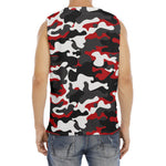 Red Snow Camouflage Print Men's Fitness Tank Top