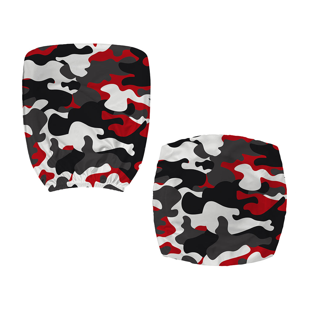Red Snow Camouflage Print Office Chair Cover