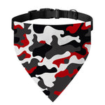 Red Snow Camouflage Print Over The Collar Dog Bandana