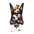 Red Snow Camouflage Print Pet Carrier Backpack