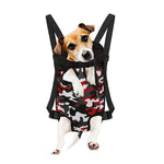 Red Snow Camouflage Print Pet Carrier Backpack