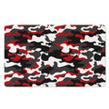 Red Snow Camouflage Print Polyester Doormat