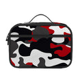 Red Snow Camouflage Print Portable Lunch Bag